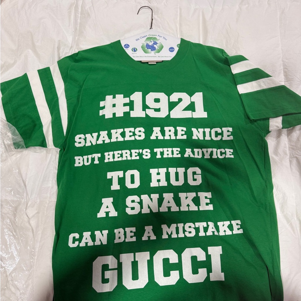 Gucci “#1921 Snakes Are Nice” Graphic T-Shirt – Made in Italy